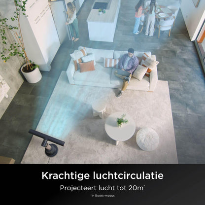 Shark TurboBlade Bladeless Tower Fan, hoge snelheid in meerdere richtingen, projecteert lucht tot 20 meter, stil, 10 snelheden, draaien, 180° oscillatie, afstandsbediening, timer, Houtskool TF200SEU