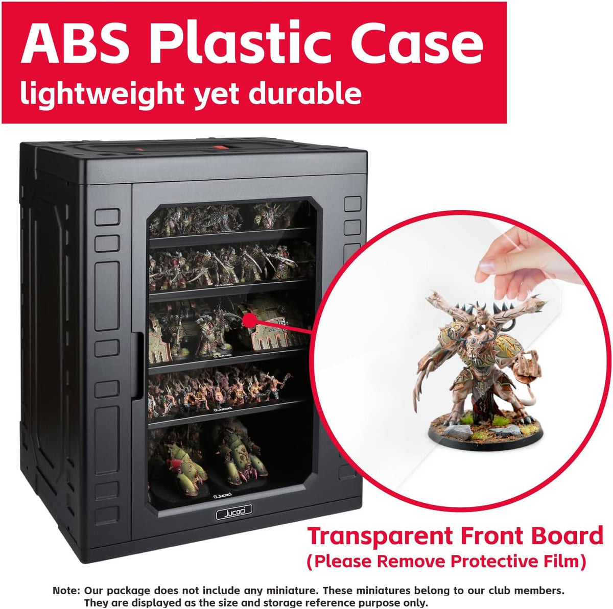 Jucoci Miniaturen ABS Plastic Opbergkoffer Miniaturen Transport Case (Groot Formaat)