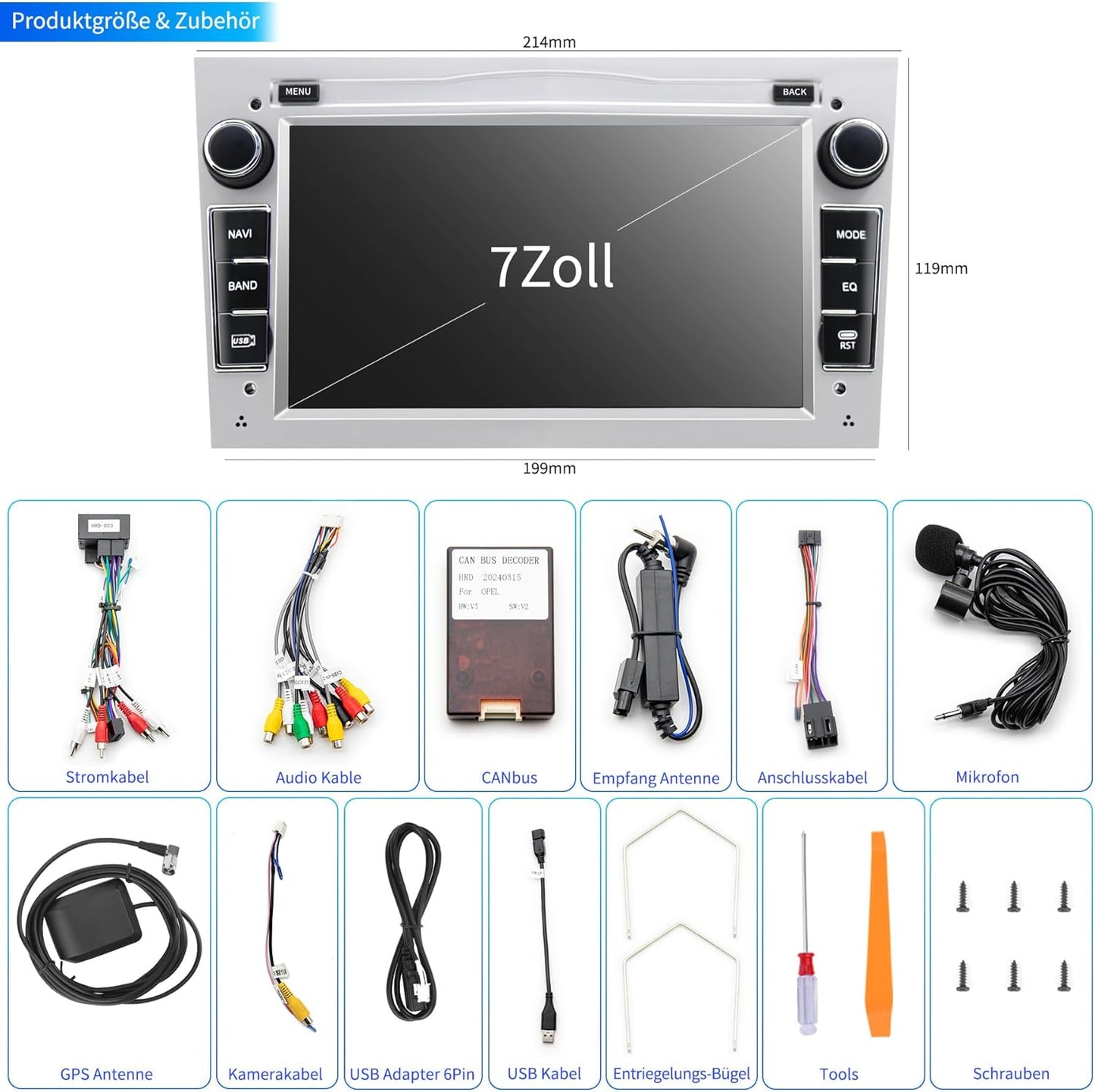Autoradio – Autoradio Systeem – Auto Stereo – Auto Multimedia – Autoradio Unit – Android 13 Met 2GB RAM & 32GB Opslag – 7-Inch Touchscreen Met GPS Navigatie & CarPlay Android Auto