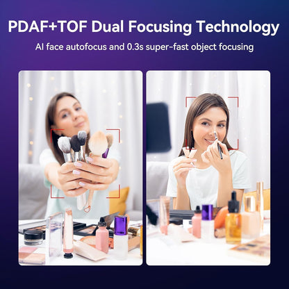 EMEET 4K webcam S800, HD 1080p webcam voor pc met microfoon, TOF autofocus, lichtcorrectie, 65°-88° gezichtsveld, privacyafdekking, plug & play, webcam voor Mac, laptop, zoom, Skype, teams