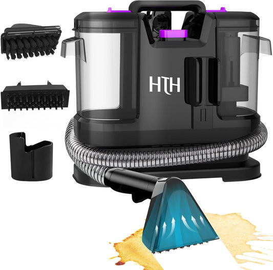 Tapijtreiniger – Meubelreiniger – Bekledingreiniger – Bankreiniger – Autostoelreiniger – Nat-Droogstofzuiger – Dierenhaarborstel – 450W Krachtige Zuigkracht