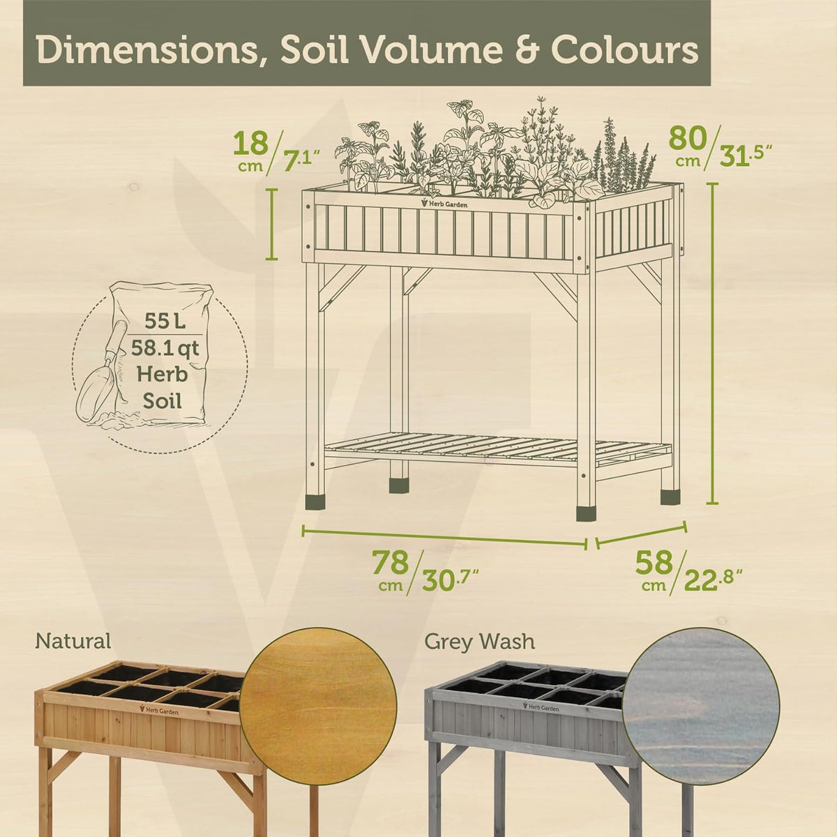 Herb Garden - Natural (FSC 100%)