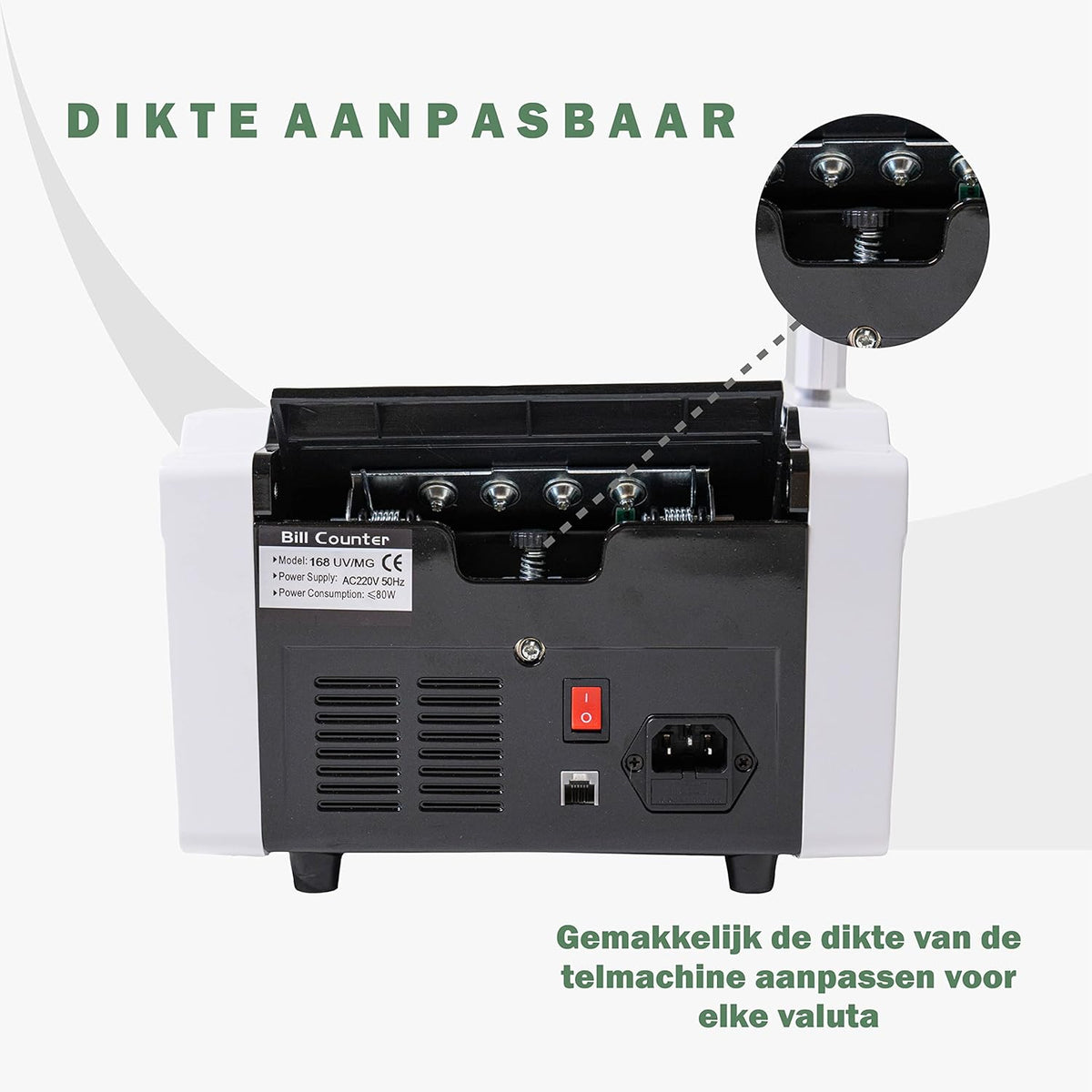 Geldtelmachine – Biljettelmachine – Biljettenteller – Geldteller – Bankbiljettenteller – 4-Voudige Valsgelddetectie – Tot 1000 Biljetten Per Minuut