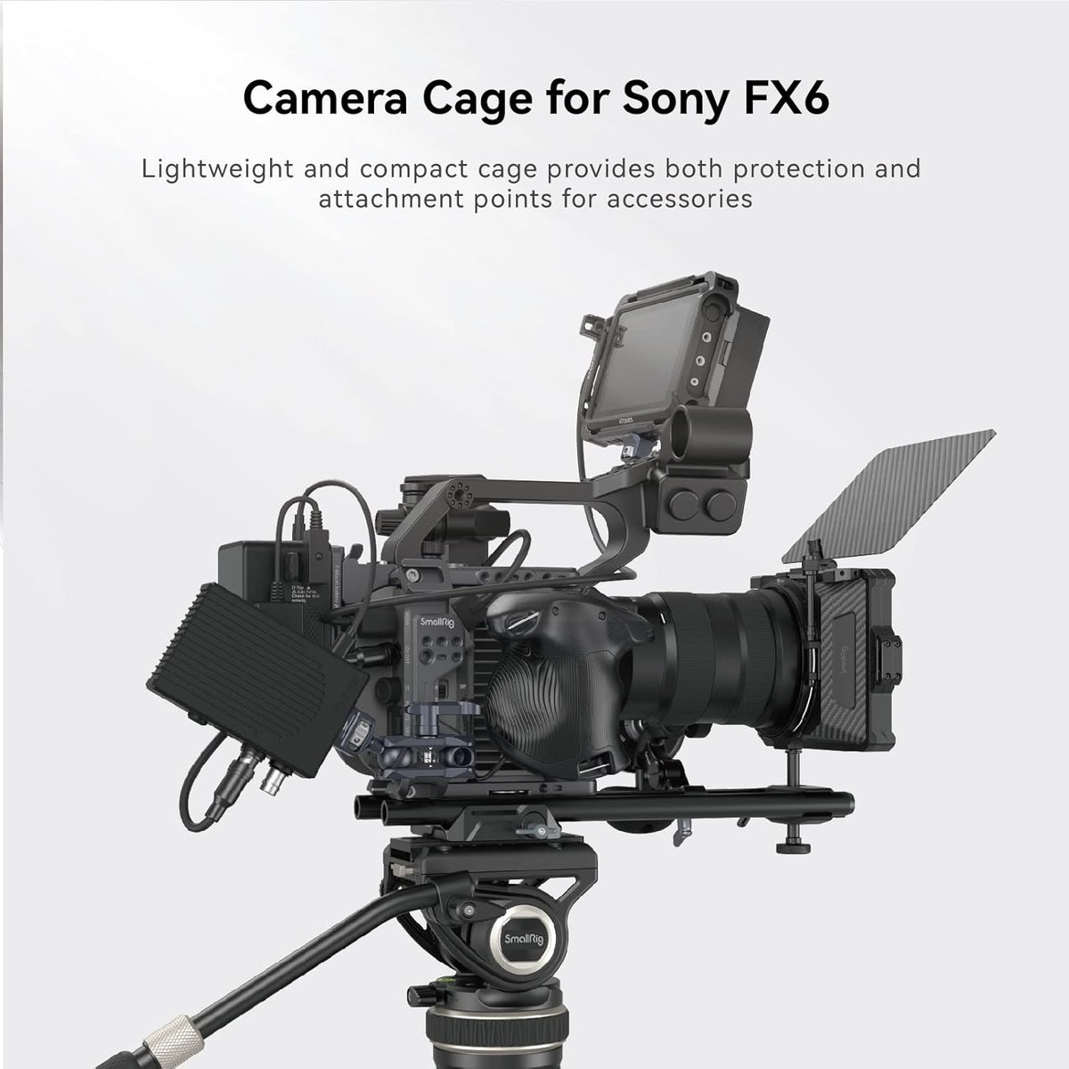 SMALLRIG FX6 Cage Kit voor Sony FX6, compacte FX6 Cage met V-Mount Batterij Plaat voor Statief/Handheld/Schouder Opnamen - 4124