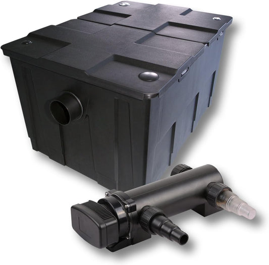 Vijverfilter – Vijverpomp – Filtersysteem – UV Filter – UVC Vijverlamp – Geschikt voor 60.000 Liter – 18W Roterende Waterstroom