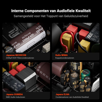 Fosi Audio Twee V3 Mono Vermogensversterkers met TPA3255 240W, Mini Monoblock Klasse D Versterker voor Home Theater AVR Receiver Component, RCA/XLR Gebalanceerde Ingangen 48V/10A Vermogen