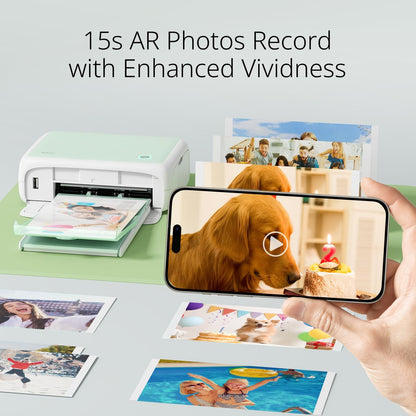 YOTON Fotoprinter, Draagbare Fotoprinters met 54 vellen (4"x6"), Ondersteuning WiFi-verbinding, Fotobewerkingsfunctie, Voor iPhone/Android/Laptop