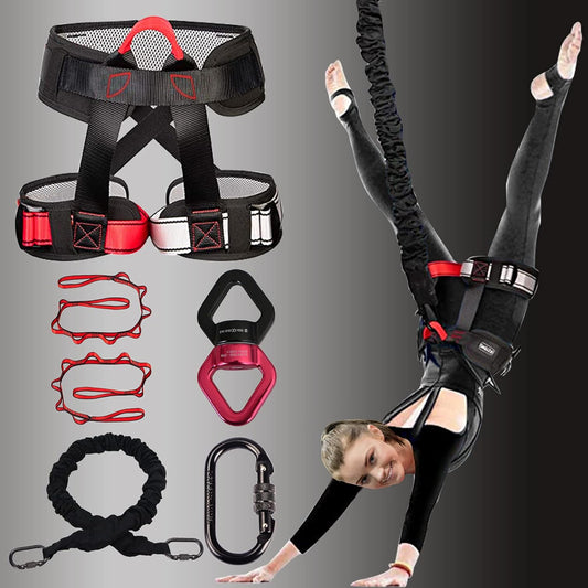 DASKING Heavy Duty Bungee Resistance Band Set Grawyti Yoga Bungee Cord Resistance Belt Set 4D Dance Rope Workout Fitness Home Gym Professional Training Equipment - QUORE