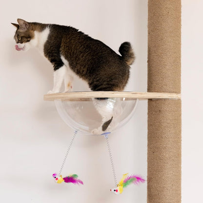Verticale Krabpaal – Kattenkrabpaal – Klimtoren – Kattenboom – Krabmeubel – Verstelbaar 127-305 cm – Stevig Sisal Krabpaal