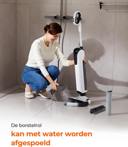 Nat-droogzuiger – Stofzuiger – Schoonmaakapparaat – Vloerreiniger – Multifunctionele Zuiger – Intelligente Vlekherkenning – 17.000 Pa Zuigkracht & 180° Ligdesign
