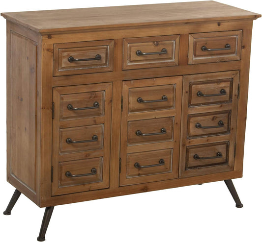 DRW Sideboard van MDF-hout met 3 laden en 3 deuren in naturel