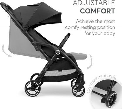 KikkaBoo CIELA Kinderwagen, buggy tot 22 kg, automatisch opvouwen, verstelbare rugleuning, gering gewicht, compact, cabinemaat, zwart