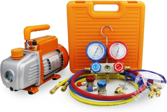 BACOENG Vacuümpomp airconditioningset voor HVAC/AUTO AC koudemiddelopladen