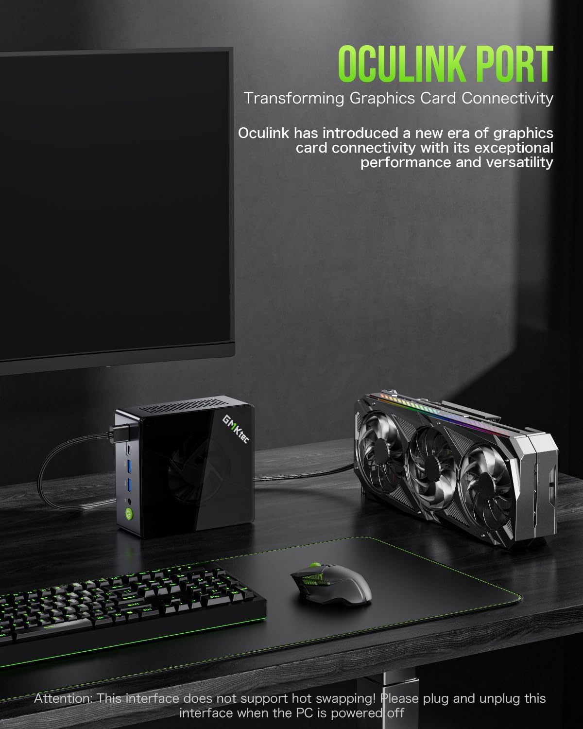 Mini Gaming PC GMKtec M7, Ryzen 7 Pro 6850H (8 cores/16 threads, tot 4,70 GHz) desktop-pc met dual LAN 2,5G quad-display, 32 GB DDR5 RAM, 512 GB PCIe SSD, Dual USB4, HDMI 2.1