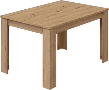 Habitdesign Moderne uittrekbare eettafel, woonkamertafel in Nodi-eiken, 140-190 x 78 x 90 cm, voor maximaal zes personen, model Kendra