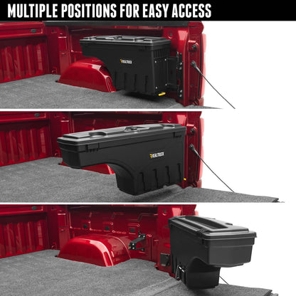 UNDERCOVER SwingCase Opbergdoos voor vrachtwagenbed, SC105D, geschikt voor Chevy/GMC Silverado/Sierra 2500/3500HD stuurprogramma's, zwart