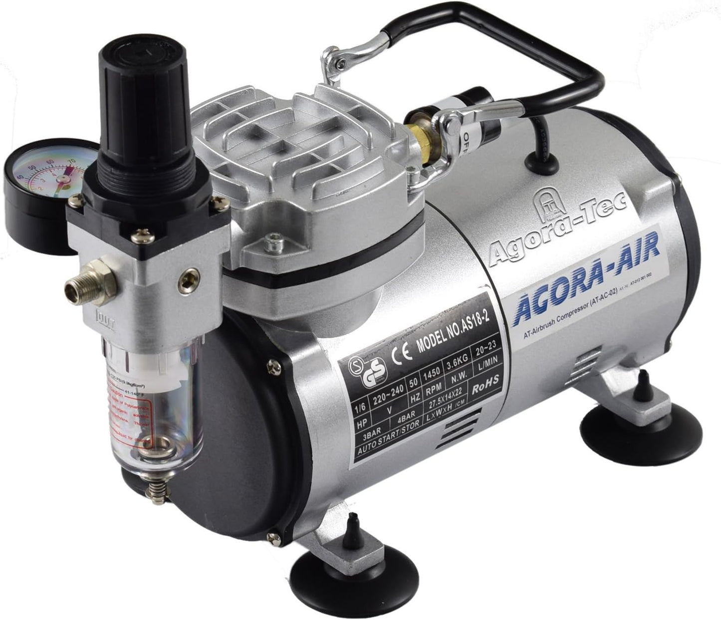 Airbrush Set – Airbrushpistool – Airbrush Compressor – Spuitpistool – Spray Gun – Complete Set – Krachtige 4 Bar Compressor – 4 Naalddiameters (0,2-0,8 mm)