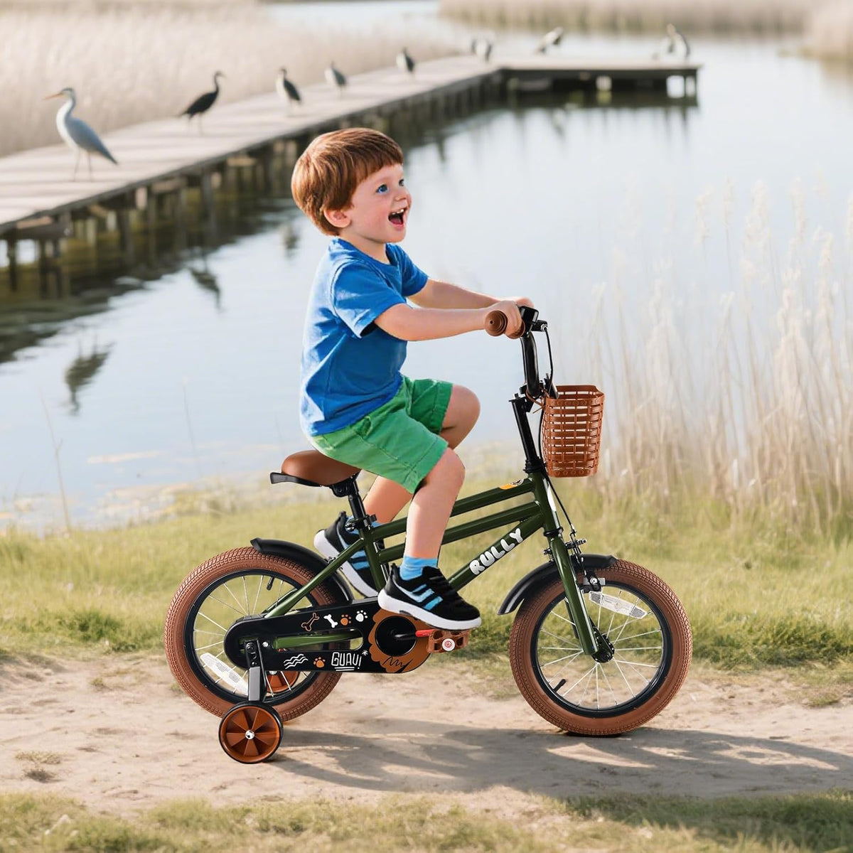RULLY 16 inch jongensfiets in groen