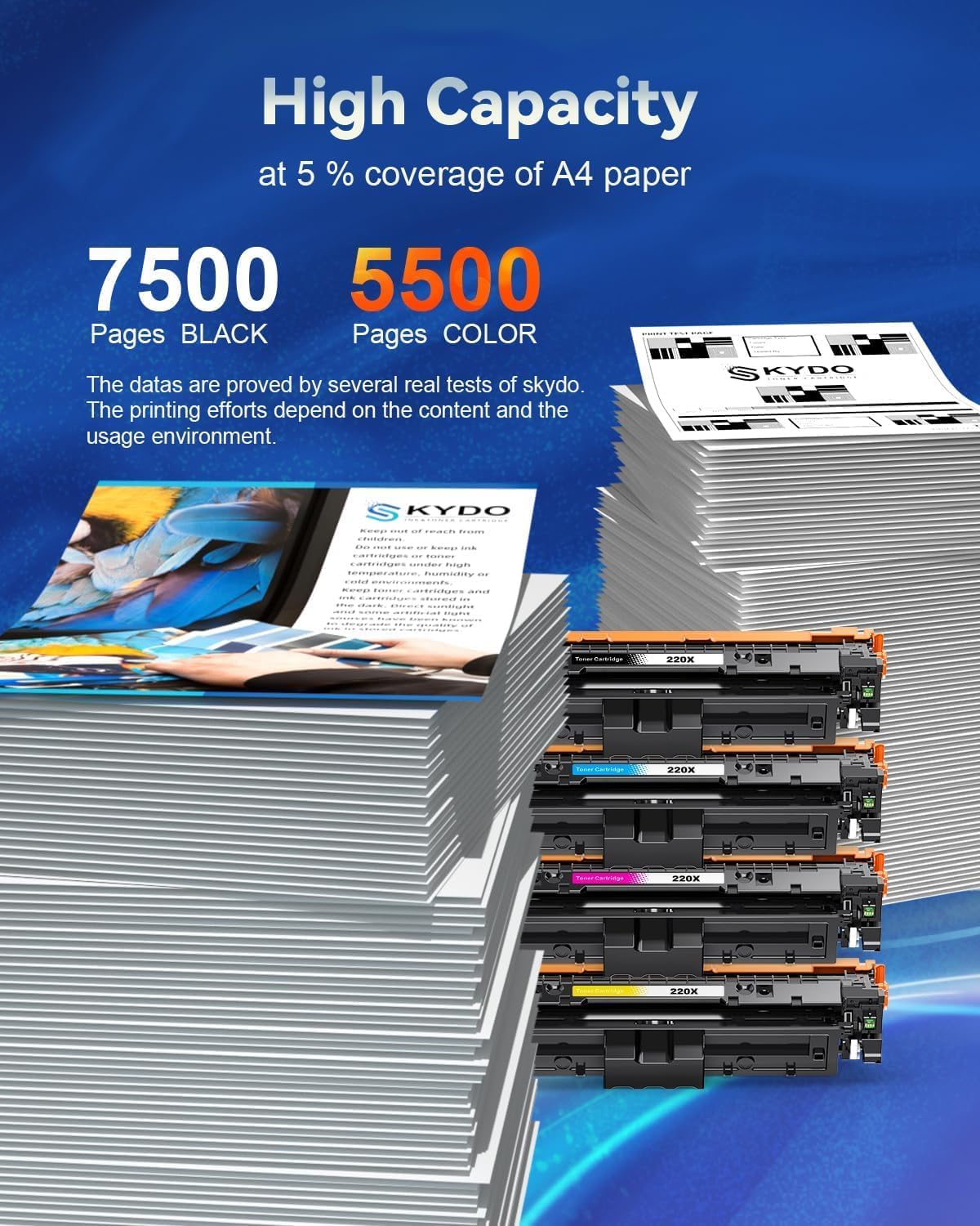 Compatibele Tonerset 220X – Toner Cartridge – Vervanging Toner – Toner Voor Printer – Laserjet Toner – Hoge Capaciteit 7500 Pagina’s – Levende Kleurkwaliteit
