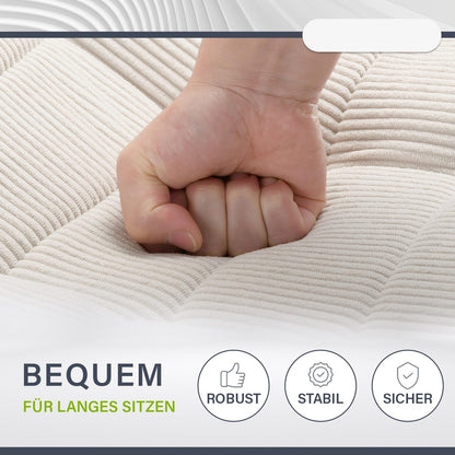 Relaxstoel – Fauteuil – Lounge Stoel – Zitzak – Leunstoel – Beige – Ergonomisch Design – 360° Draaibaar & Inklapbaar