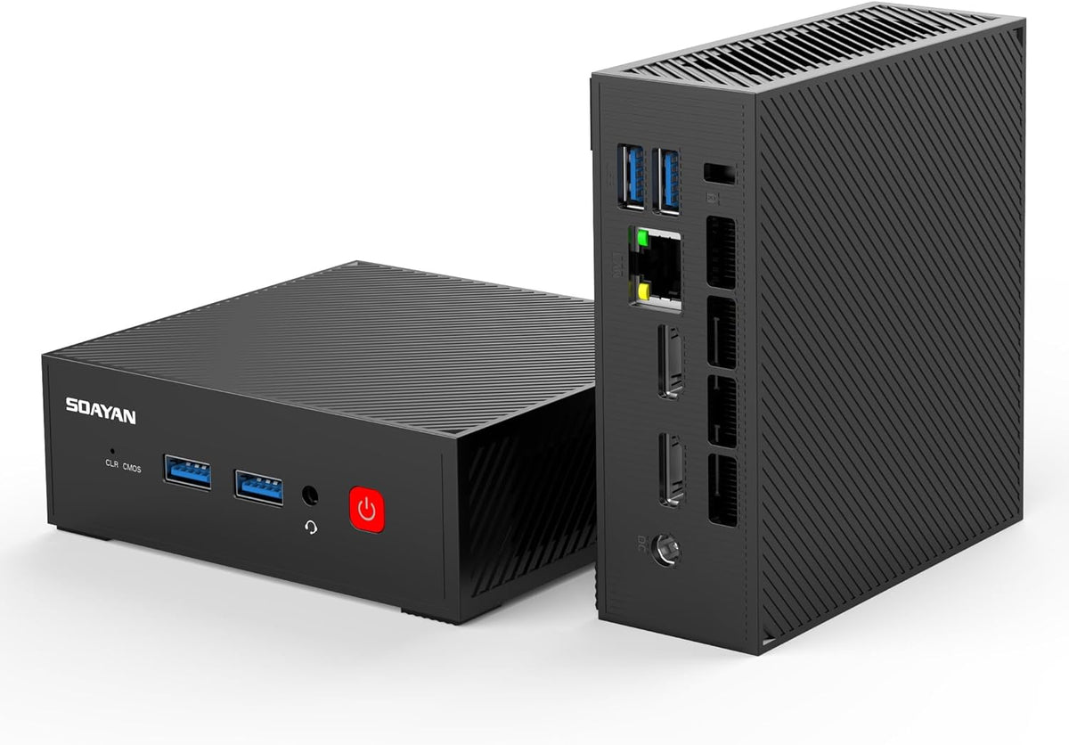 N2 Mini-pc, Intel Alder Lake-N100, 16 GB DDR4 RAM 500 GB SSD, mini-computer met Win 11 pro, desktop-pc, mini-ondersteuning WIFI6, BT5.2, 2 HD, 4 USB 3.2, 4K Dual Display