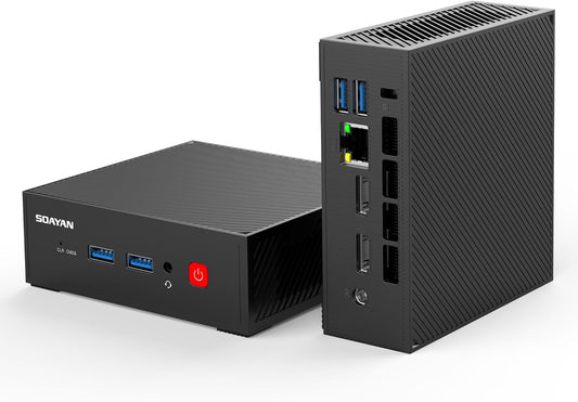 N2 Mini-pc, Intel Alder Lake-N100, 16 GB DDR4 RAM 500 GB SSD, mini-computer met Win 11 pro, desktop-pc, mini-ondersteuning WIFI6, BT5.2, 2 HD, 4 USB 3.2, 4K Dual Display
