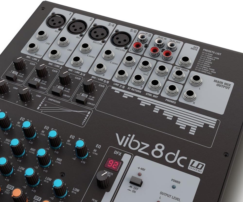 LD Systems VIBZ 6 8-kanaals met DFX en compressor One Size Zwart