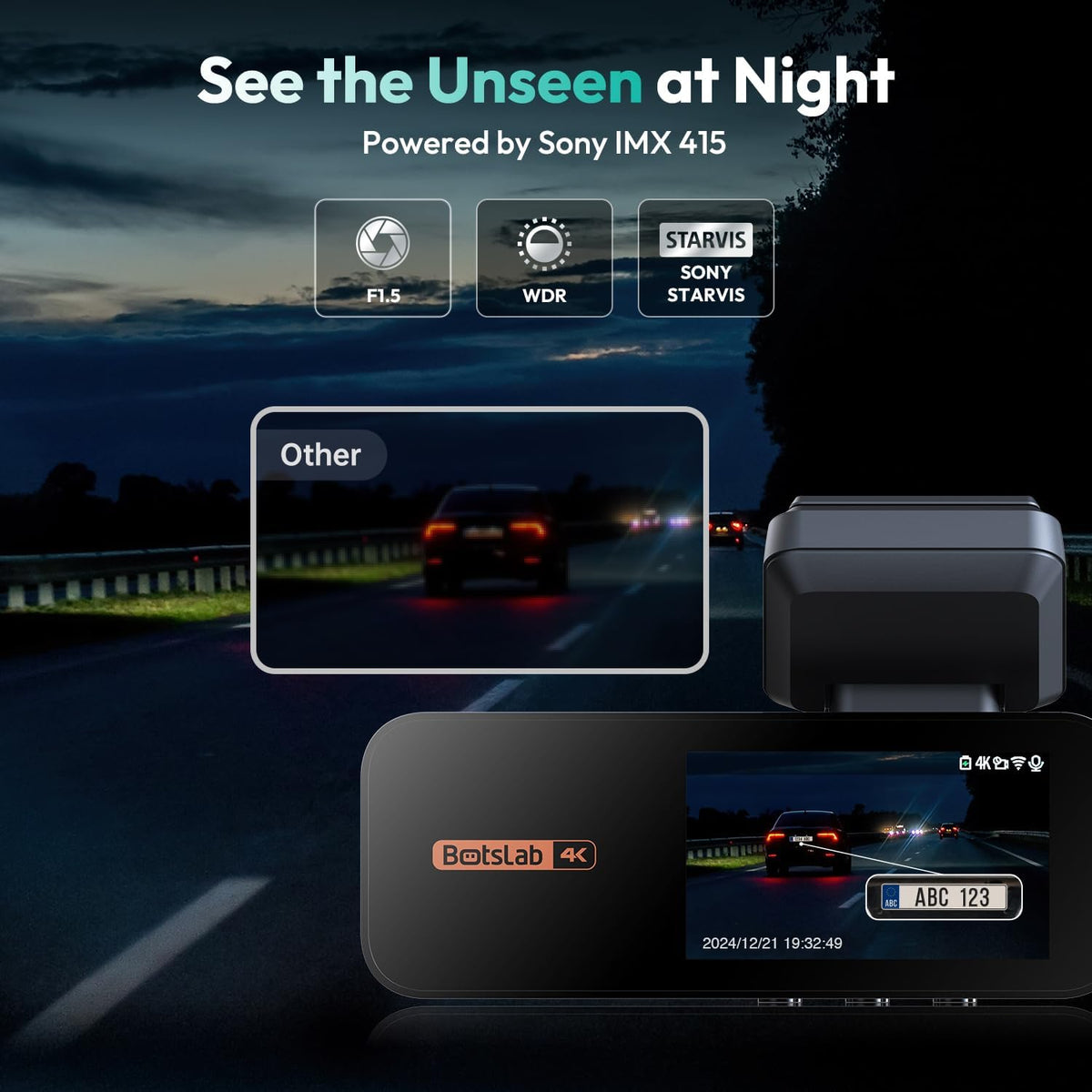 Dashcam Auto Voor En Achter – Autocamera – Rijcamera – Autodashcam – Voor En Achter Camera – 4K Voorcamera + 2K Achtercamera – GPS, Wifi & 24/7 Parkeerbewaking