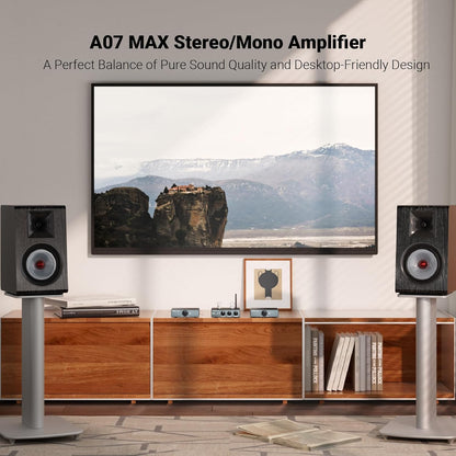 AIYIMA A07 MAX 2 CH HiFi-versterker 300Wx2 TPA3255 mini Klasse D eindversterker Overbrugbare mono stereo desktopversterker 600 Watt met 3,5 mm uitgang Geïntegreerde versterker