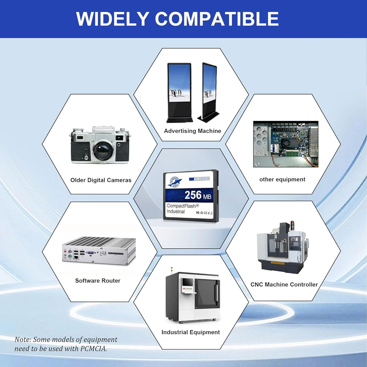 Dogfish Compact Flash geheugenkaart, 256 MB, 10 stuks, industriële CF Card type I voor industriële apparaten, CNC-machines, ingebedde systemen en oude camera's