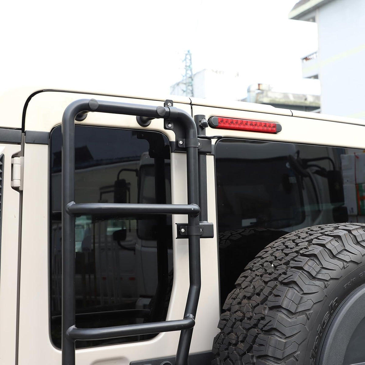 Auto Achterklep Klimmen Ladder Vlaggenmast Beugel Compatibel met Ineos Grenadier 2020-2024 Multifunctionele Achterklep Vlaggenmast Houder Antenne Montage Metalen Base Accessoires
