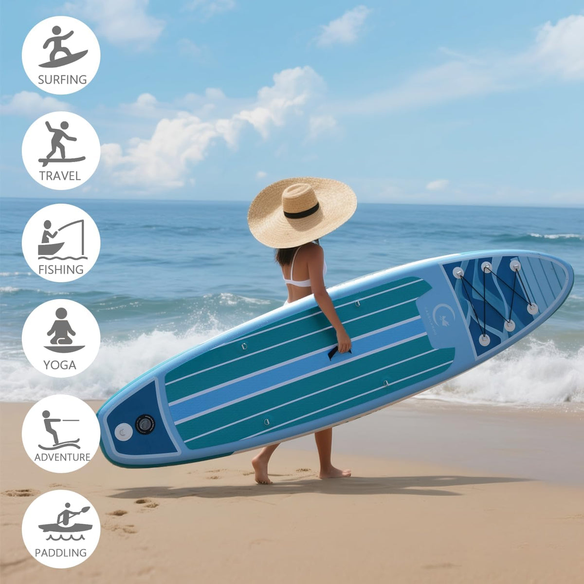 CASSILANDO Stand Up Paddle Board, SUP opblaasbaar, stand-up