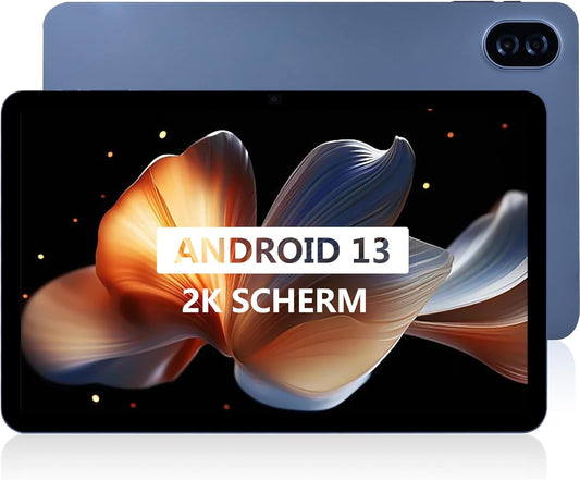 Veidoo Tablet 12 Inch, Android 13, 2K In-Cell Touchscreen, 8GB RAM + 256GB ROM/2TB TF, Octa-Core/WiFi6/BT5.0/10000 mAh Batterij/Widevine L1, Dual Camera 5MP+13MP, Gaming Tablet