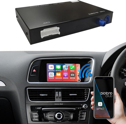 CarPlay Interface – CarPlay Retrofit Kit – Draadloze Auto Interface – Android Auto Adapter – Audi Upgrade – Draadloze & Bekabelde Connectiviteit – Ondersteuning Spiegellink en Camera’s