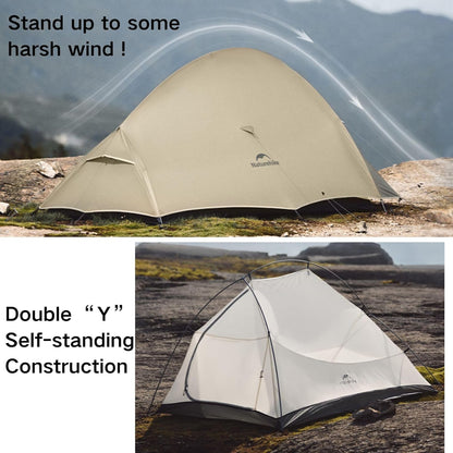Naturehike Cloud Up Pro Tent, 2024 upgrade, ultralichte tent, 1,75 kg (alle accessoires inbegrepen), dubbele tent voor 2 personen, voor fietsen, kamperen, rugzakreizen