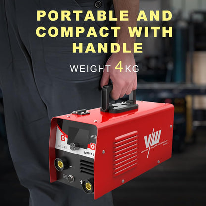 VECTOR WELDING Vuldraad lasapparaat 130 A, MIG MAG lasapparaat voor beginners, IGBT inverter lasapparaat met elektrodenlasfunctie, lasapparaat vuldraad zonder gas