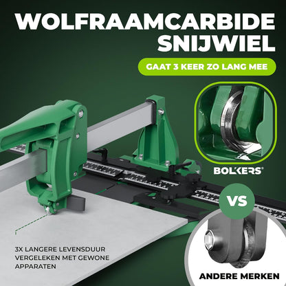 ProCut XL 1200 tegelsnijder - tegelsnijder met 1200mm snijlengte - precieze sneden dankzij hardmetalen snijwiel met kogellager - tegelsnijmachine met magnetische breekstempel