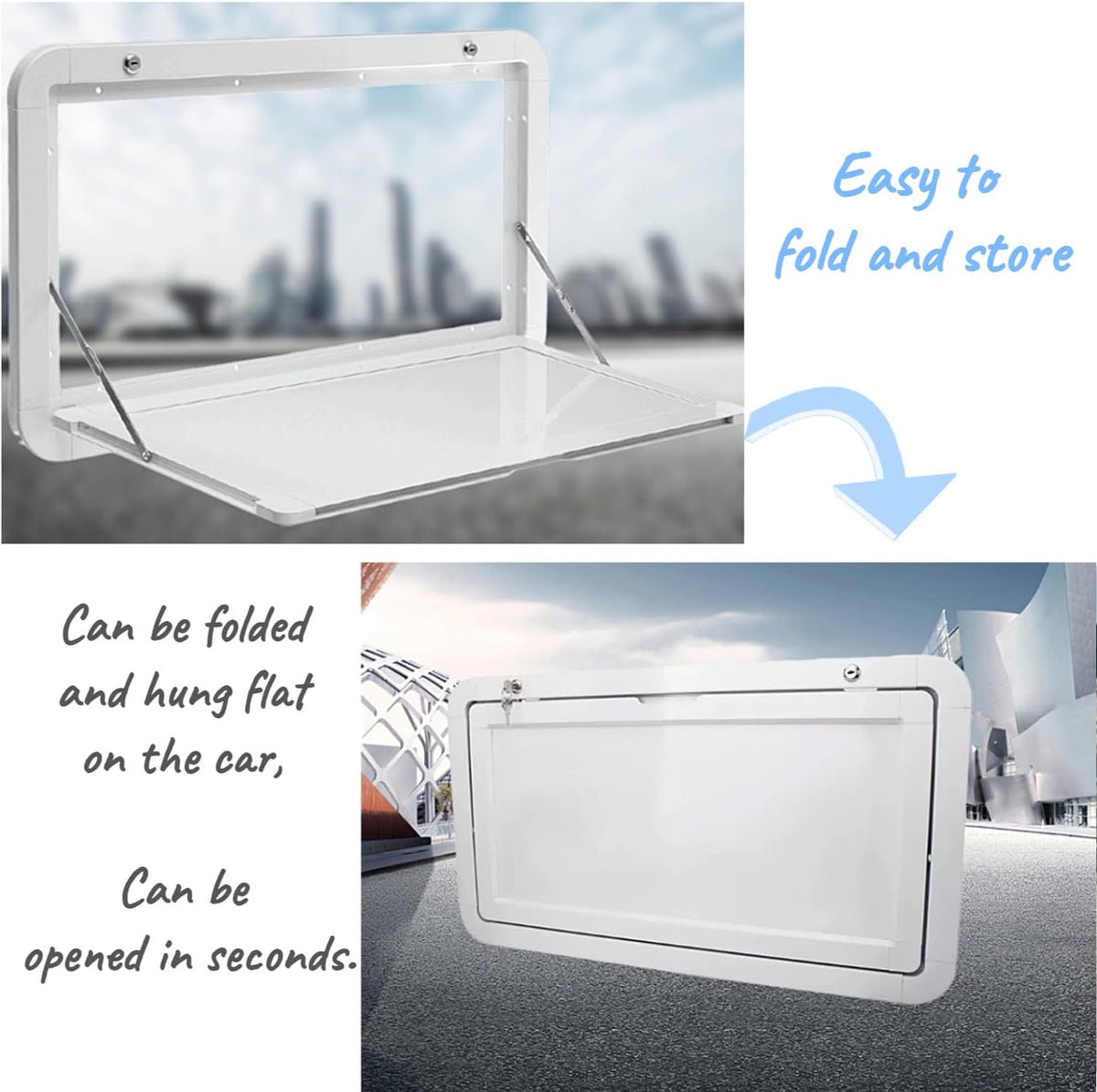 Opvouwbare Picknick Tafel voor Campervan - Buiten Wandtafel Kit Met Afsluitbare Muur Bevestiging - Aluminium Legering voor Motor en Thuis