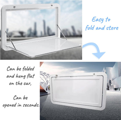 Opvouwbare Picknick Tafel voor Campervan - Buiten Wandtafel Kit Met Afsluitbare Muur Bevestiging - Aluminium Legering voor Motor en Thuis