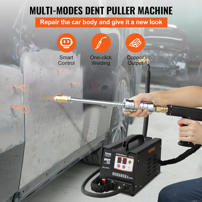 VEVOR Repair kit dent puller G90E 3KW dent repair kit for vehicle panels, dent straightening, body elements of small thickness bonnet door