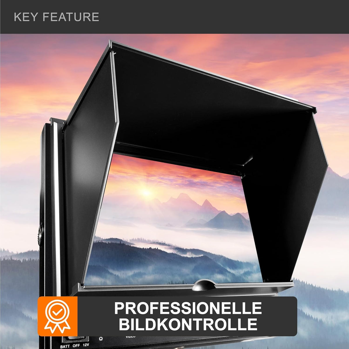 Walimex Pro Professionele video DSLR LCD-monitor (24,6 cm (9,7 inch), 1920x1080 pixels, Full HD, 8-voudige zoom, HDMI Out)