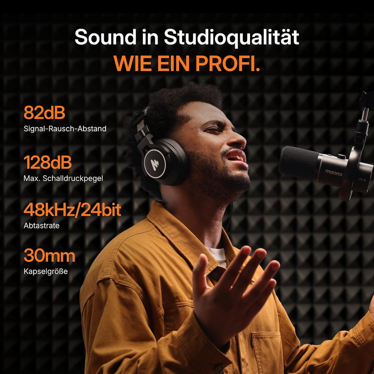 MAONO PD200W hybride podcast-microfoon voor pc, draadloos, USB en XLR, dynamische microfoonset met software, ruisonderdrukking, mute-schakeling, voor podcast, streaming, opnames, thuisstudio