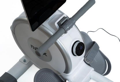Nilox Rowing Machine XR1, inklapbaar roeitoestel voor thuis met 3 kg zwaar magnetisch vliegwiel, weerstand in 16 standen, tablethouder, stil en compact
