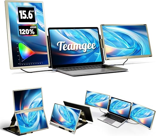 Draagbare Monitor – Extern Scherm – USB-C Monitor – Laptop Scherm – Mobiele Display – 15,6 Inch – Full HD 1080p – 120% sRGB Kleurnauwkeurigheid