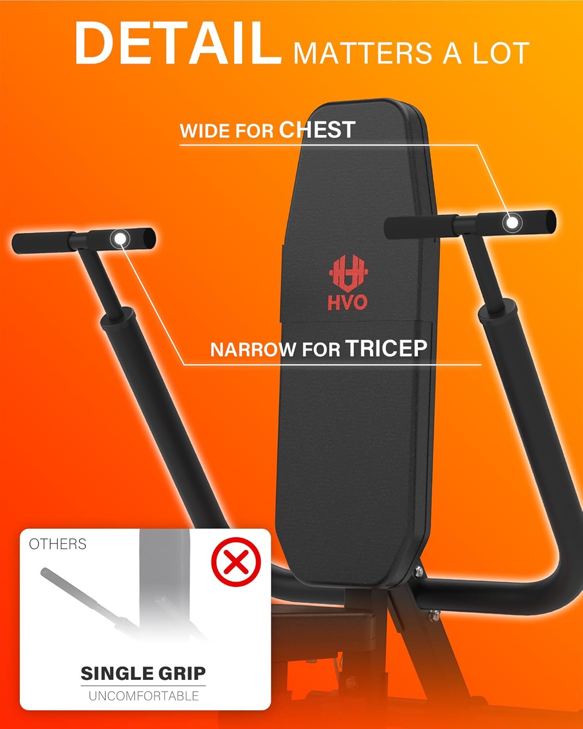 HVO Triceps machine dip machine seated triceps: triceps biceps training device tricep trainer for home sitting triceps printing machine seated tricep dip machine for strength training device - QUORE