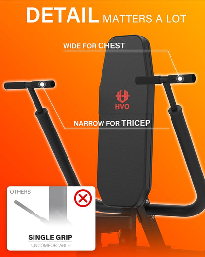 HVO Triceps machine dip machine seated triceps: triceps biceps training device tricep trainer for home sitting triceps printing machine seated tricep dip machine for strength training device - QUORE