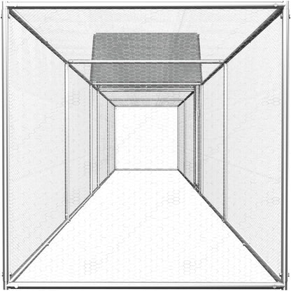 Tidyard Chicken coop 9 x 1 x 1.5 m made of galvanised steel, suitable for chickens, geese, etc. - QUORE
