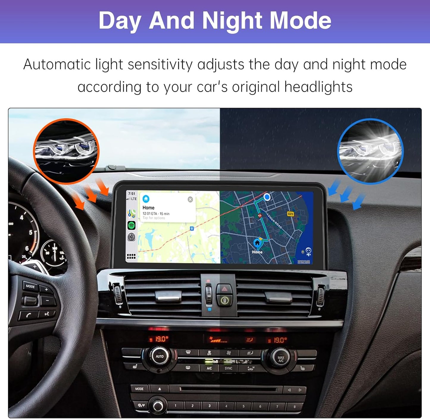 Road Top 10.25 Inch Car Radio Touch Screen Wireless CarPlay Android Car for BMW X3 X4 Series F25/F26 2013-2016 Year with NBT System,Car Stereo Multimedia Radio Receiver - QUORE