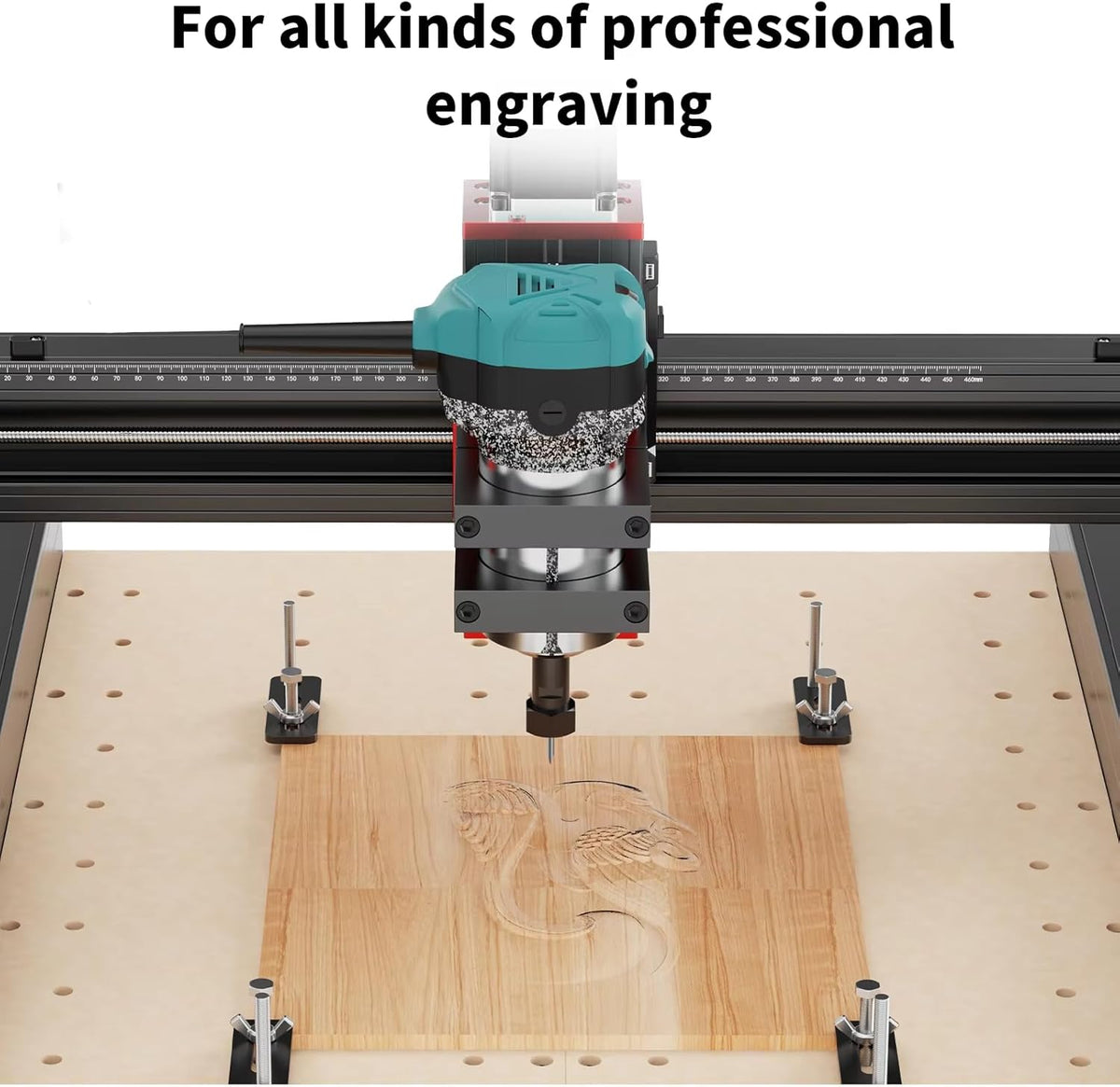 TWOTREES TTC 450 Trimmerkit, 800 W, houten trimmer, router spindel voor TTC450 Pro CNC graveermachine, houtrouter, compacte router tool met koffer