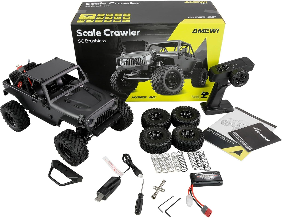 RC Crawler – RC Auto – Offroad Buggy – Scale Crawler – 1:12 RTR – Borstelloze Motor 3500 KV – Aluminium Carrosserie Met LED-Verlichting